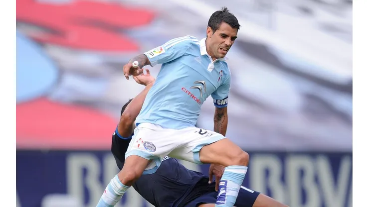 Augusto Fernández, con la piel del Celta.