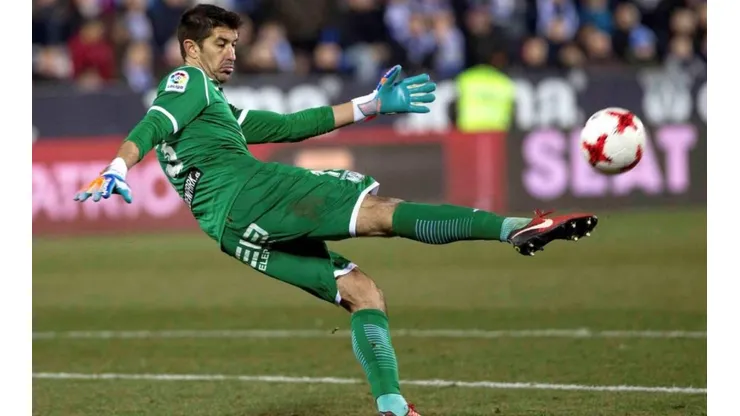 LA FIGURA. Champagne fue el mejor del Leganés en el Santiago Bernabéu.