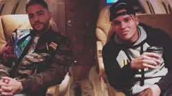 PANAS. Quintero y Maluma viajan en el jet de éste último.