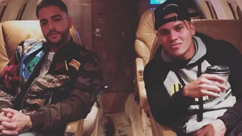 PANAS. Quintero y Maluma viajan en el jet de éste último.