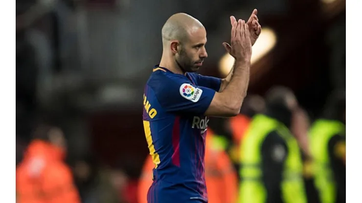 Javier Mascherano agradece el cariño de la afición del Barcelona.