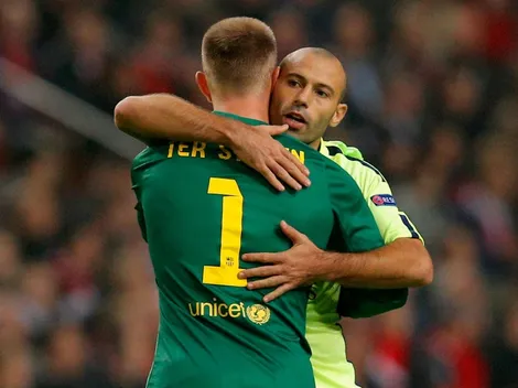 Sorprendente: El alemán Ter Stegen despidió a Mascherano con un perfecto español