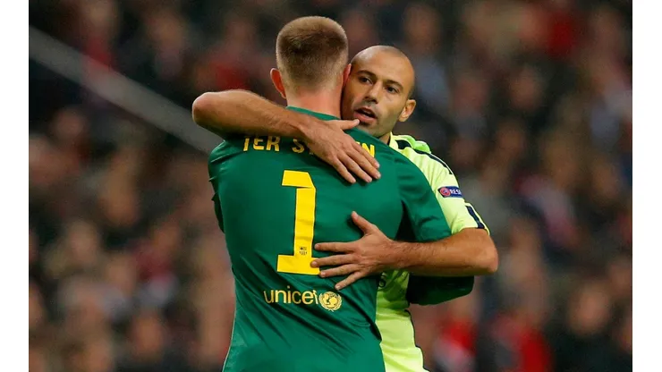 Sorprendente: El alemán Ter Stegen despidió a Mascherano con un perfecto español