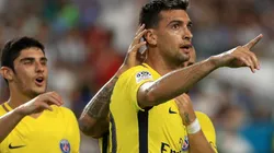 Javier Pastore celebra un gol con PSG.