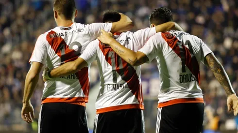 Lucas Alario, Sebastian Driussi y el Pity Martínez.