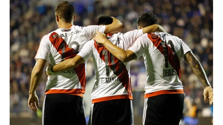 Lucas Alario, Sebastian Driussi y el Pity Martínez.