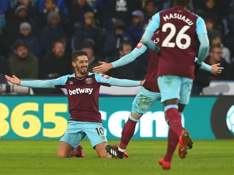Lanzini metió un doblete y en West Ham lo aman fuerte