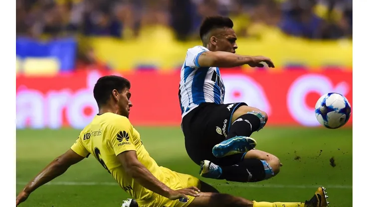 Lautaro Martínez en la Bombonera.