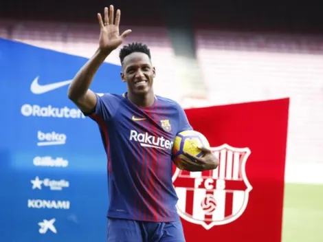 ¡El primer baile de Yerry! Ya le puso sabor al Camp Nou