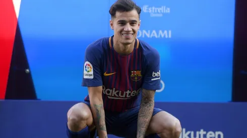 Coutinho en su presentación en Barcelona.