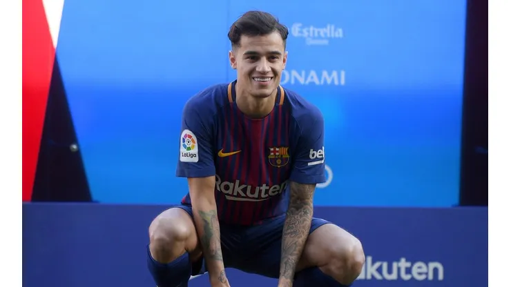 Coutinho en su presentación en Barcelona.
