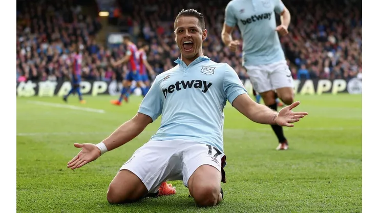 EL GOLEADOR HUMMER. Javier Hernández feliz después de su anotación contra Crystal Palace (Foto: Getty).