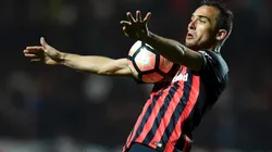 Belluschi con la camiseta de San Lorenzo.