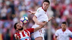 Samir Narsi con la camiseta del Sevilla español.