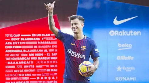 ¡BIENVENIDO, PHILIPPE! Coutinho fue presentado en el Camp Nou.