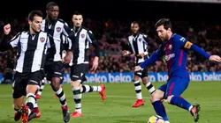 ÚNICO. Messi, en el partido de ayer ante Levante.