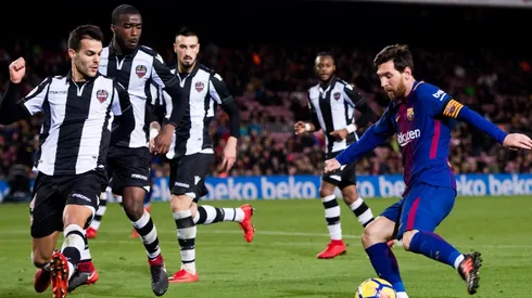 ÚNICO. Messi, en el partido de ayer ante Levante.