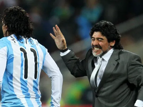 Maradona le dio su apoyo a Tevez