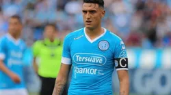 Matías Suárez con la camiseta de Belgrano.