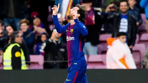 Messi marcó el primero de Barcelona.