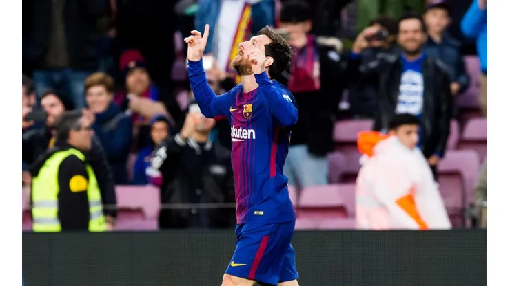 Messi marcó el primero de Barcelona.