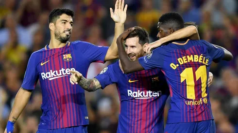 CELEBRAN TODOS. Los culés son los favoritos ante el Levante por el juego de La Liga.