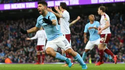 Sergio Agüero gritando el gol.