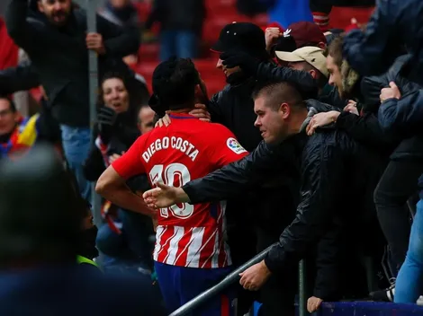 Diego Costa festejó con el público y lo expulsaron