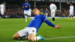 Barkley celebra un gol en Everton.