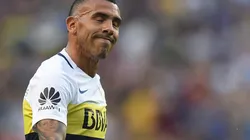 Carlos Tevez con la camiseta de Boca.