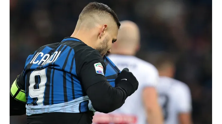 Mauro Icardi con la piel del Inter.