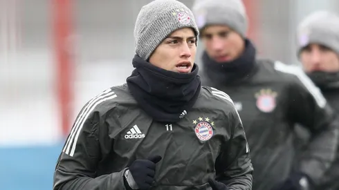 James Rodríguez entrenando en Bayern Munich.