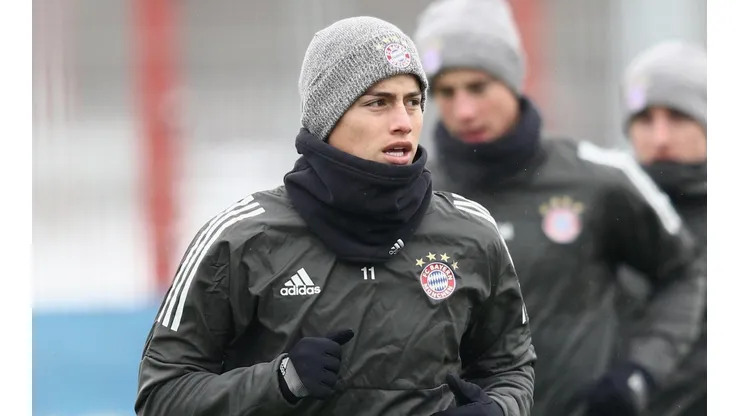 James Rodríguez entrenando en Bayern Munich.