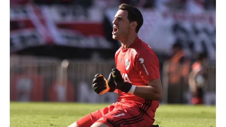 Batalla gritando un gol de River con el alma.