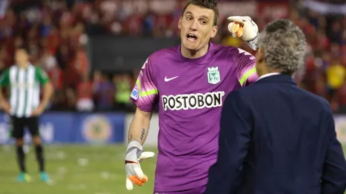 Franco Armani con la camiseta de Atlético Nacional.