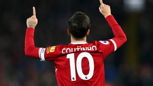 Coutinho con la 10 de Liverpool.