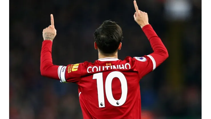 Coutinho con la 10 de Liverpool.