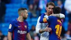 Sergio Ramos se abraza con Messi
