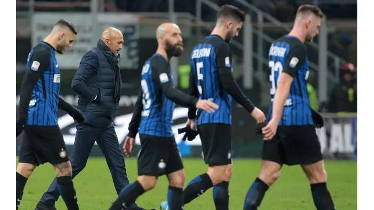 DERROTA PROFUNDA. El 0-1 contra el Milan en la Copa de Italia dejó huella en el equipo de Spalletti (Foto: Getty).