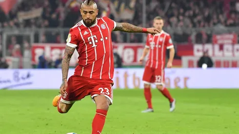Arturo Vidal en un partido de Bayern Munich.