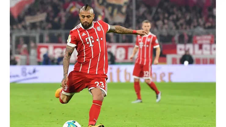 Arturo Vidal en un partido de Bayern Munich.