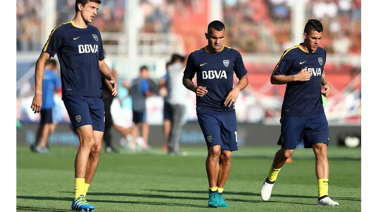 Carlos Tevez entrenando en el Nuevo Gasómetro.