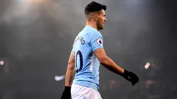 Sergio Agüero, con la piel del Manchester City.