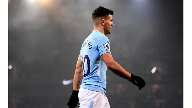 Sergio Agüero, con la piel del Manchester City.