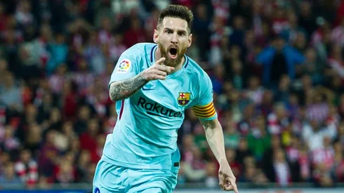 Lionel Messi a puro grito de gol.