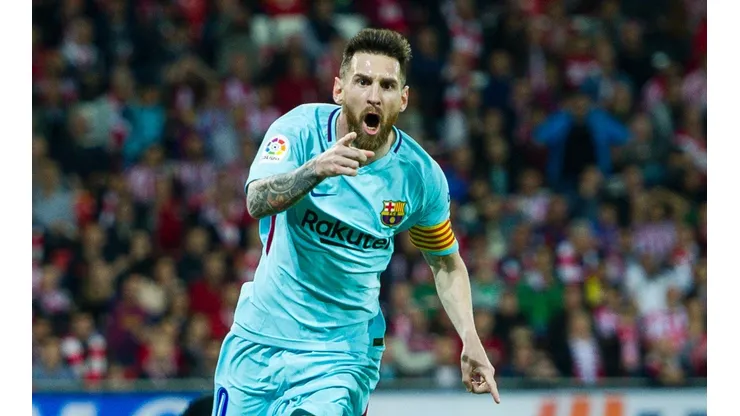 Lionel Messi a puro grito de gol.