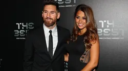Antonella junto a Messi