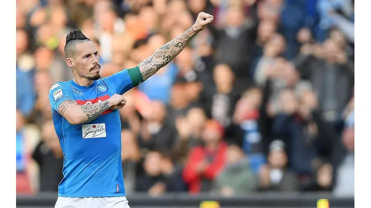 HISTORIA PURA. Hamsik se convirtió en el máximo goleador del Napoli.