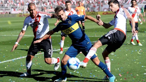 EN EL SUPERCLÁSICO. Bouzat tuvo minutos contra River en el Monumental.