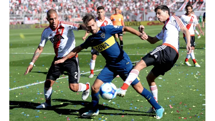 EN EL SUPERCLÁSICO. Bouzat tuvo minutos contra River en el Monumental.